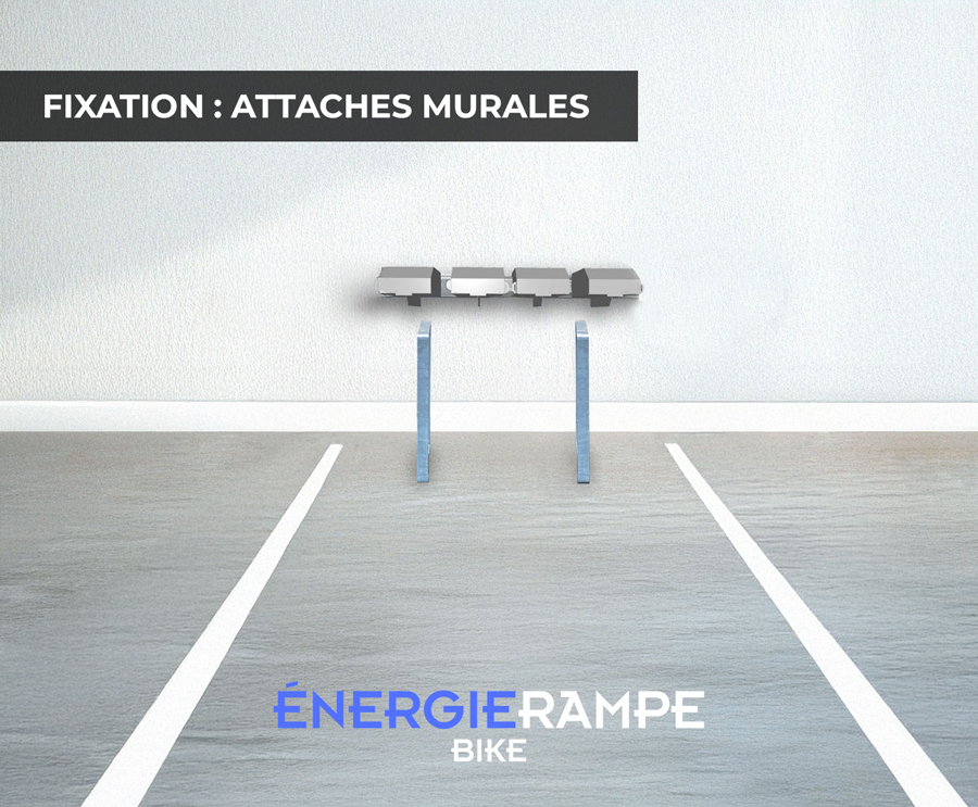 ÉNERGIERAMPE Bike - 4 Casiers - Rampe de recharge pour vélos